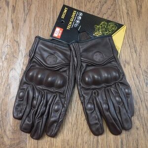 SUOMY Brown Leather Tech Gloves Men's XXL
